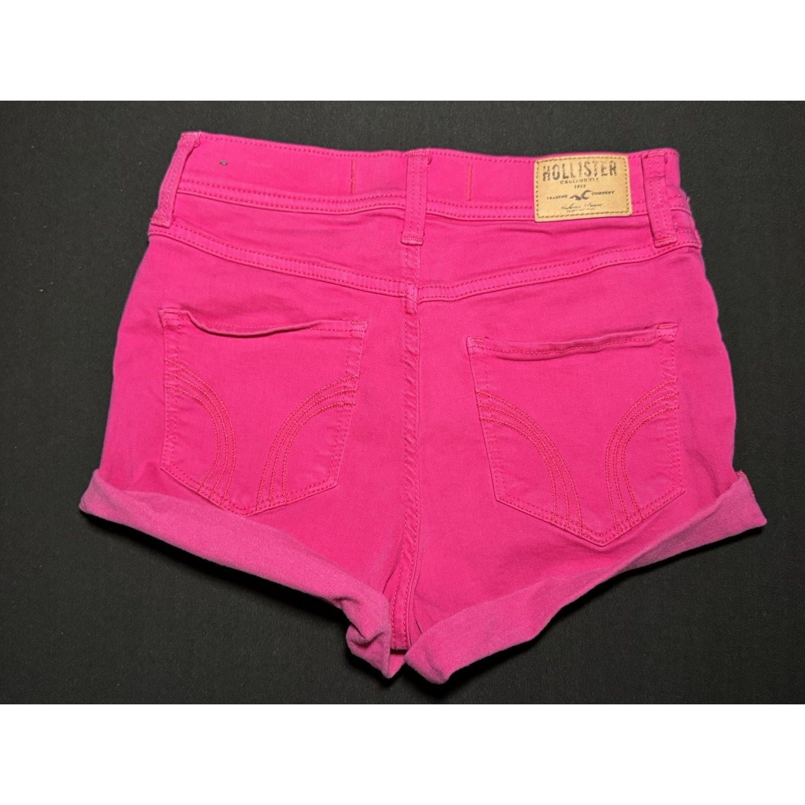 Y2k Hollister Hot Pink Short Shorts Barbie Festival Size 3 / W 26